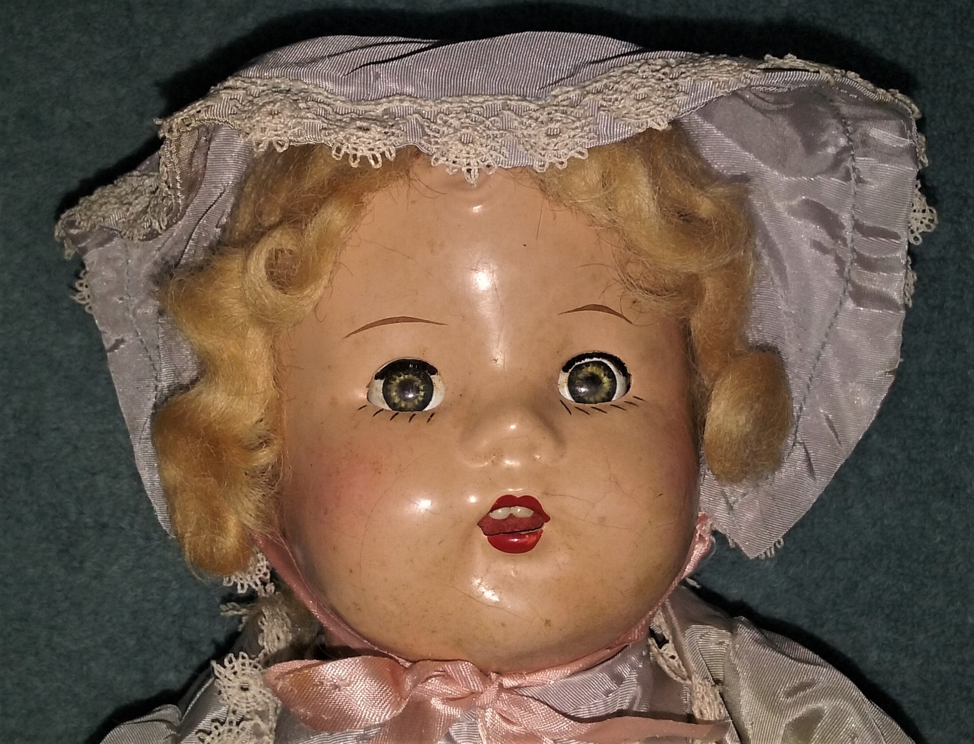 Old Rubber blonde Baby Doll