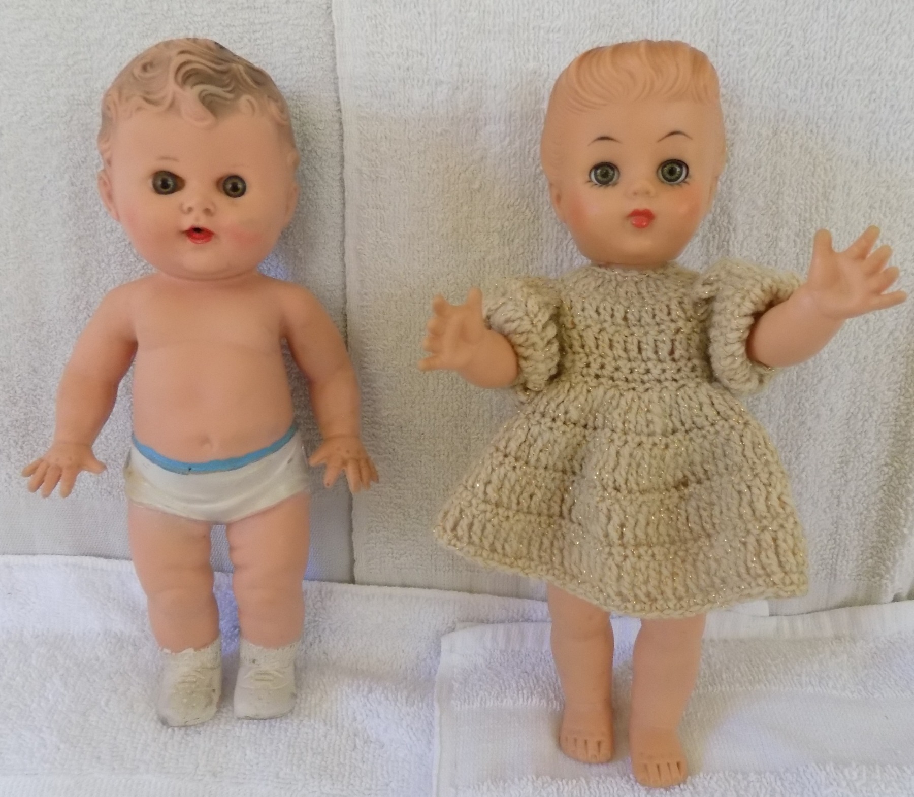 Pair of Vintage Rubber Dolls #2 Treasures Collectibles